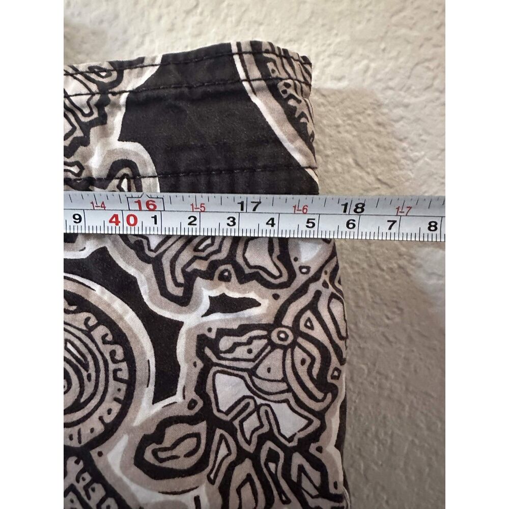 Michael Kors Men's L Dark Brown Paisley Swim Trunks 100% Cotton Mesh Lined Boho - Picture 8 of 8